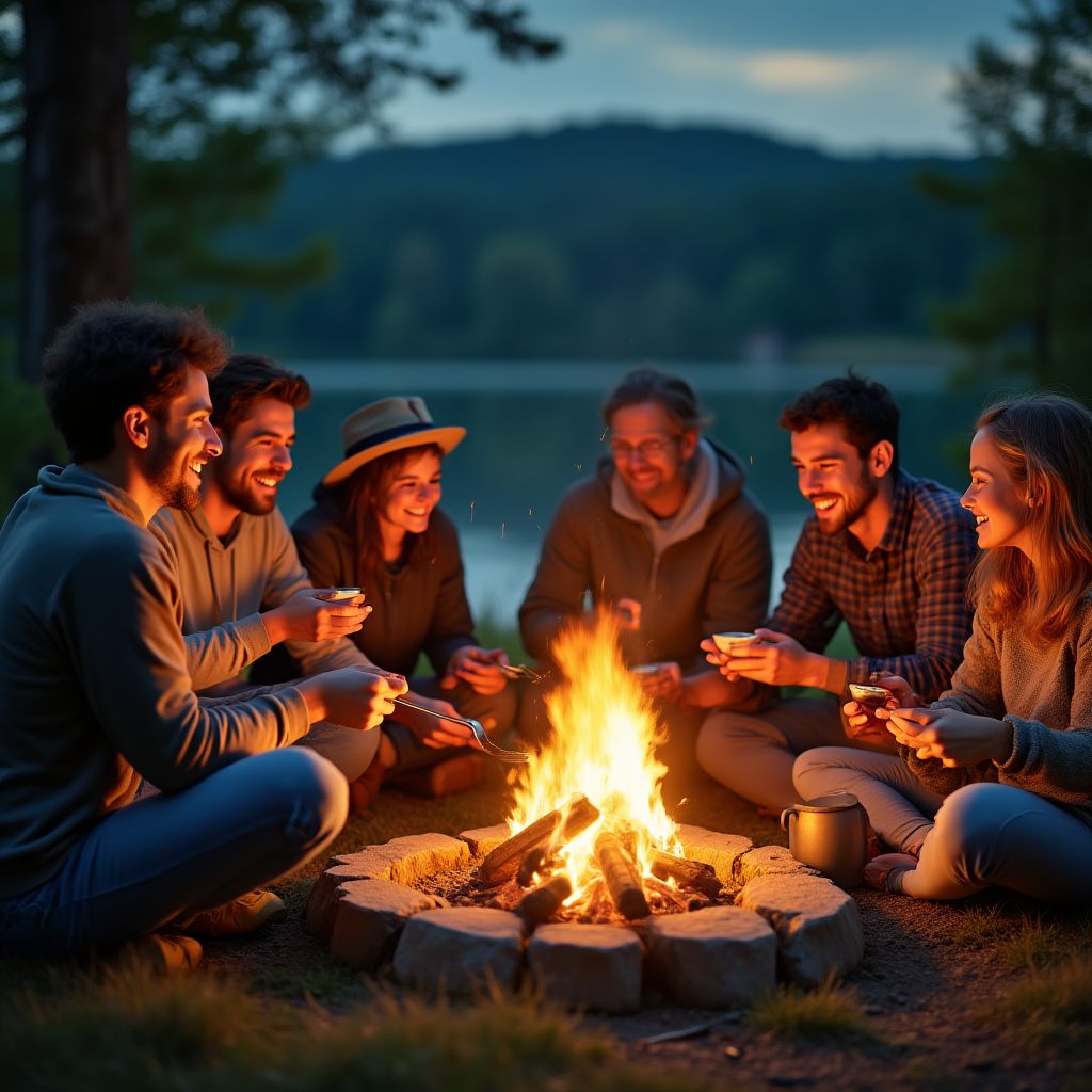 Communauté de campeurs partageant leurs expériences